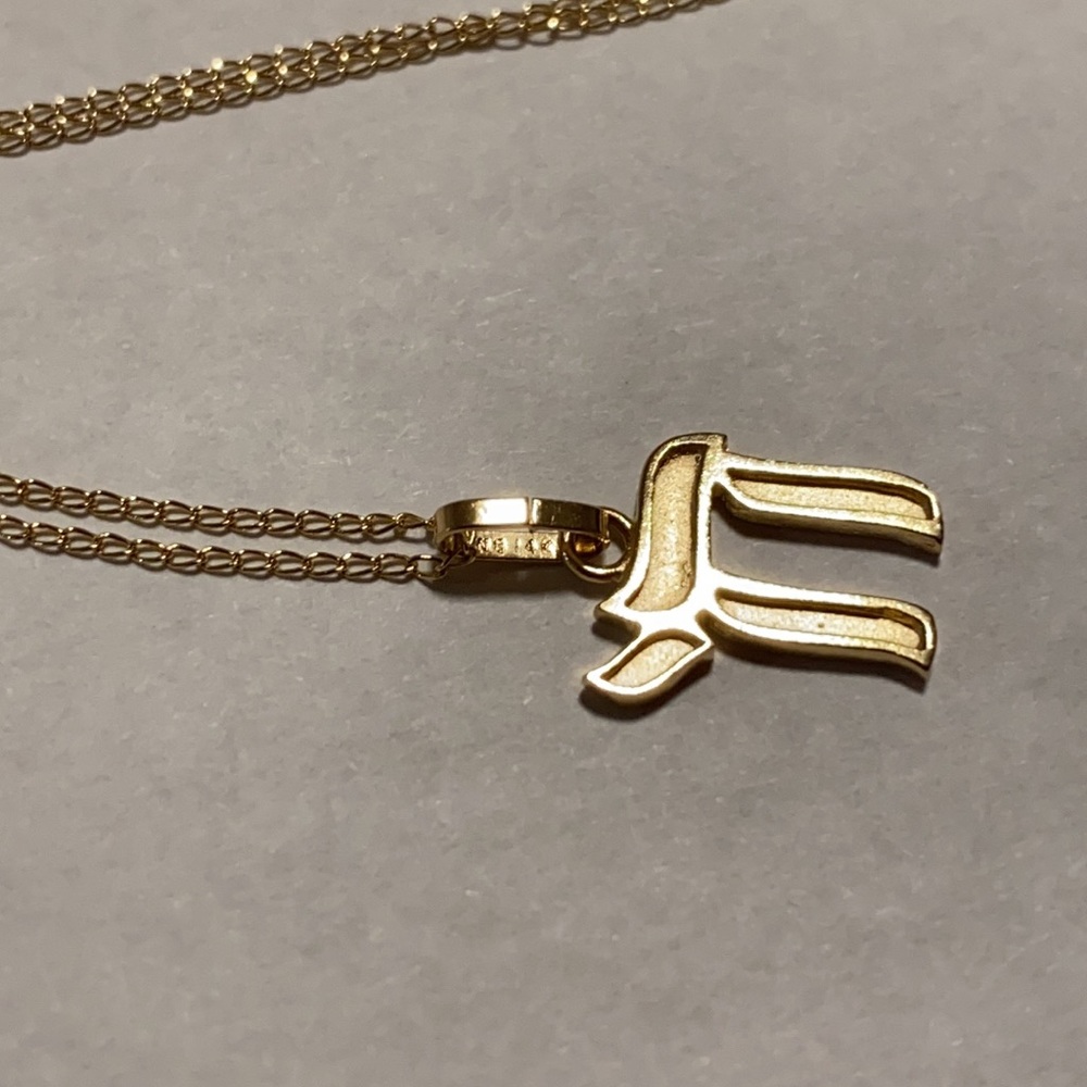 Chai 14k gold necklace - Picture 5 of 5